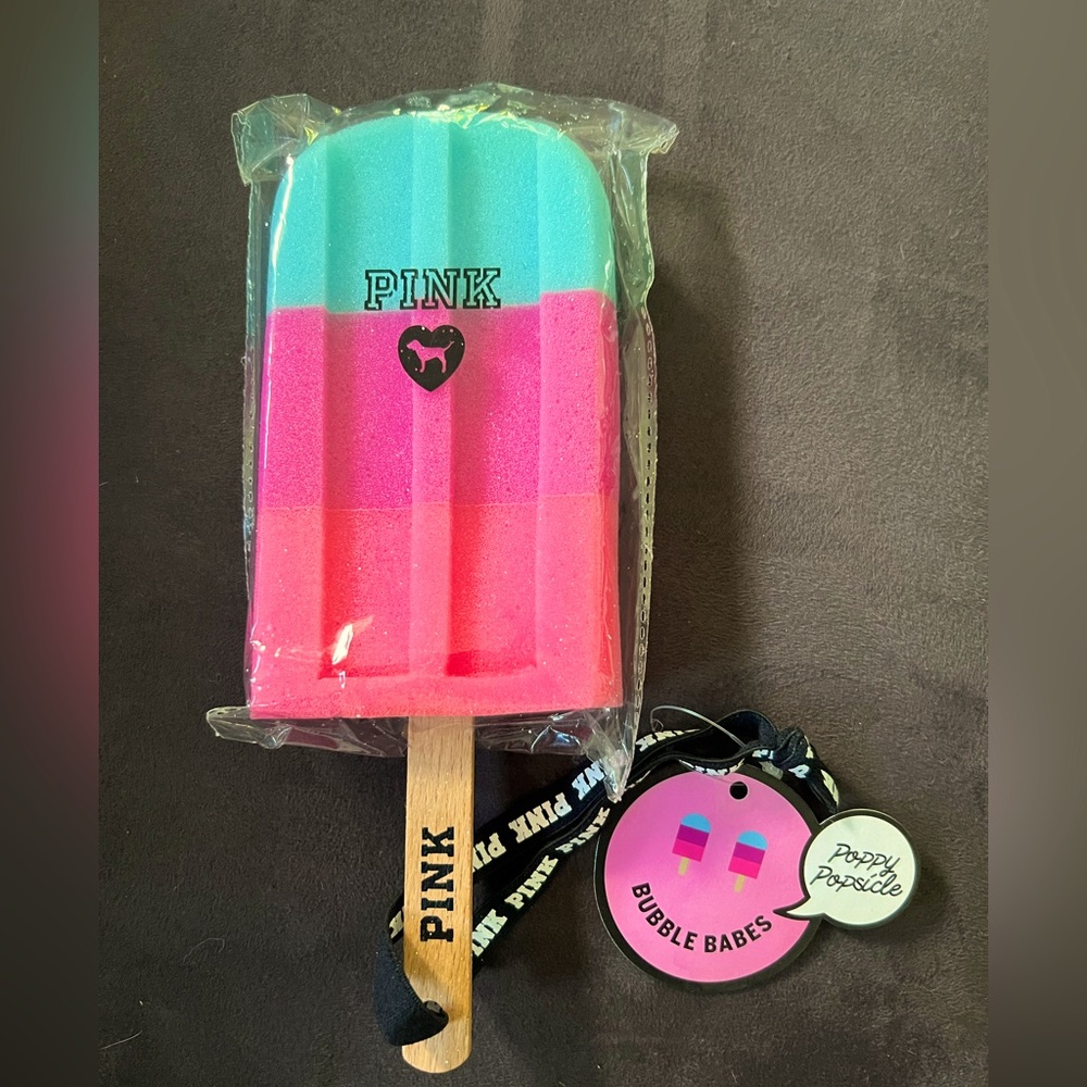 💕PINK VS Bubble Babes Bath Sponge Bundle NWT💕
